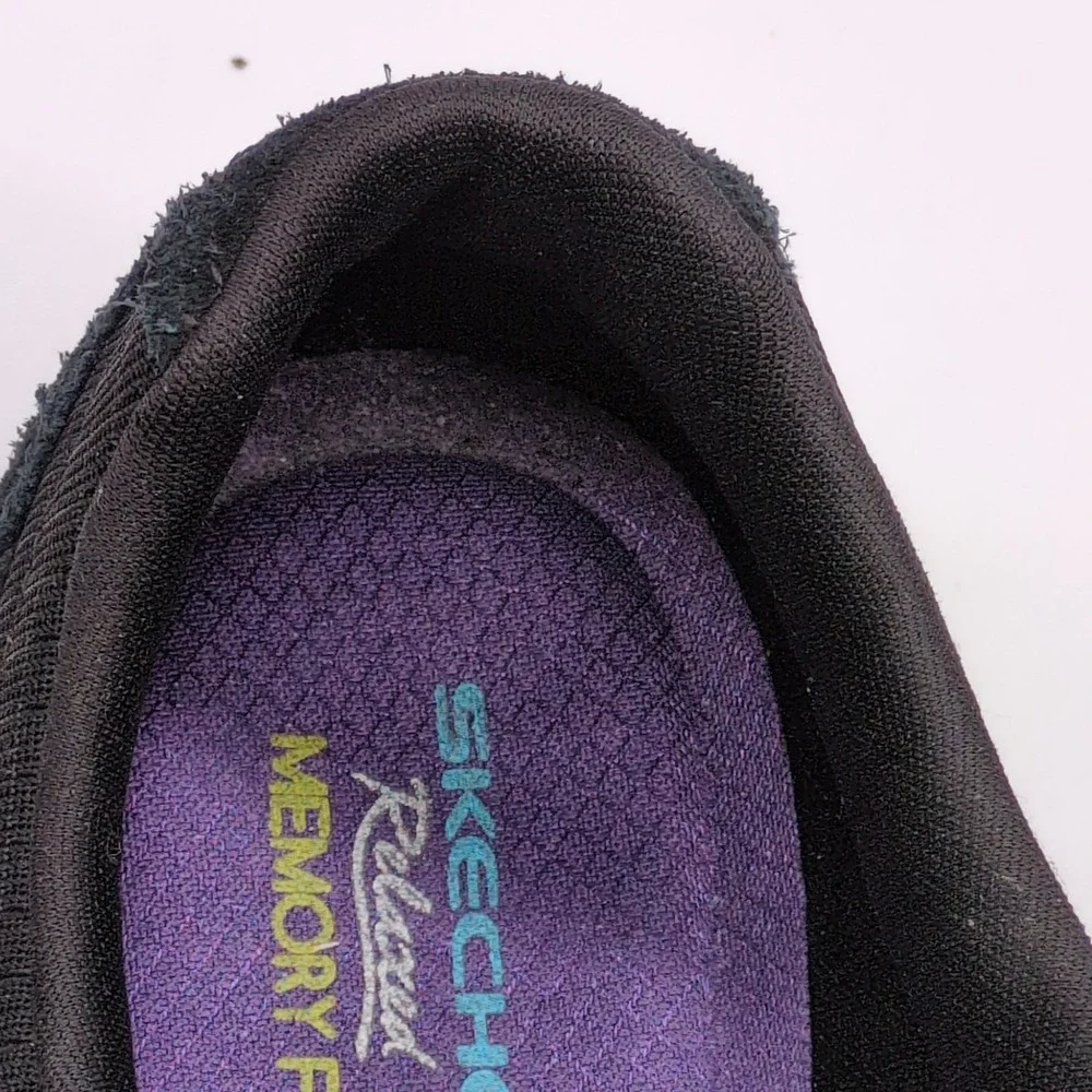 Skechers Shoes Womens Black 9 Relaxed Fit‎ Sneakers Walking Memory Foam 22532